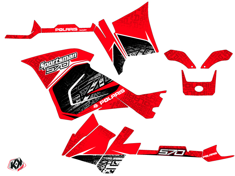 Kit Déco Quad Rock Polaris 570 Sportsman Touring Rouge (2014-2017) - vue 2