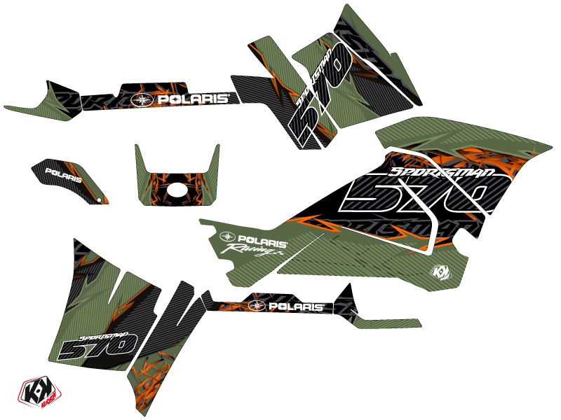 Kit Déco Quad Polaris 570 Sportsman Touring Vert 2014-2017 KUTVEK - vue 2