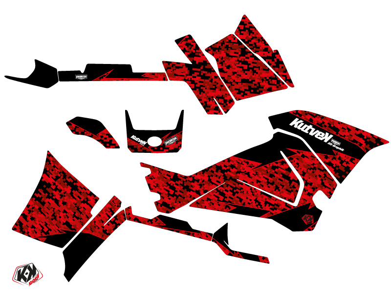 Kit Décoration Quad Predator Polaris 570 Sportsman Touring Rouge Noir (2014-2017) - vue 2
