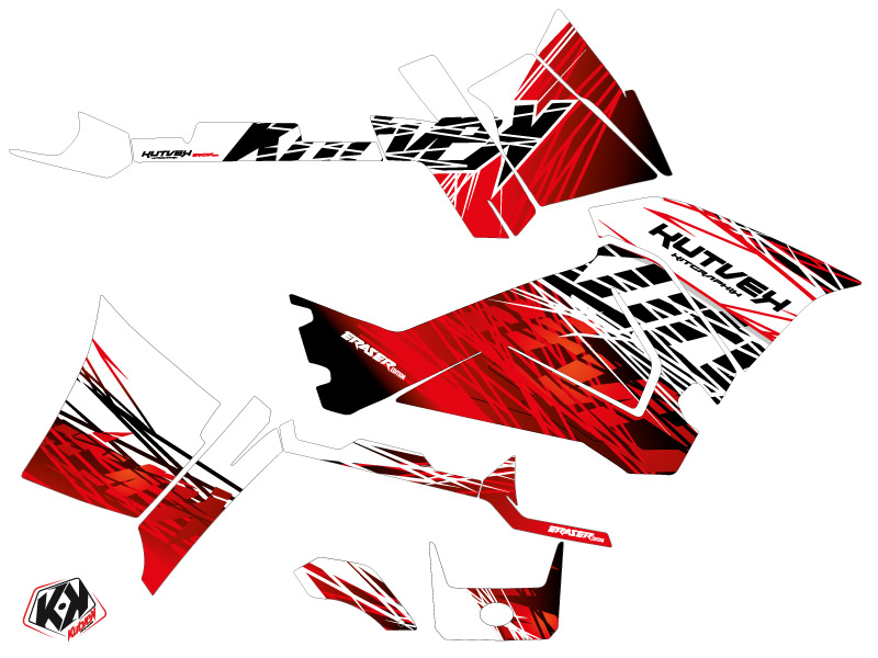 Kit Déco Quad Eraser Polaris 570 Sportsman Touring Rouge Blanc (2014-2017) - vue 2