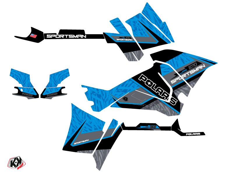 Kit Déco Quad Série Polaris 570 Sportsman Touring Bleu (2014-2017) - vue 2