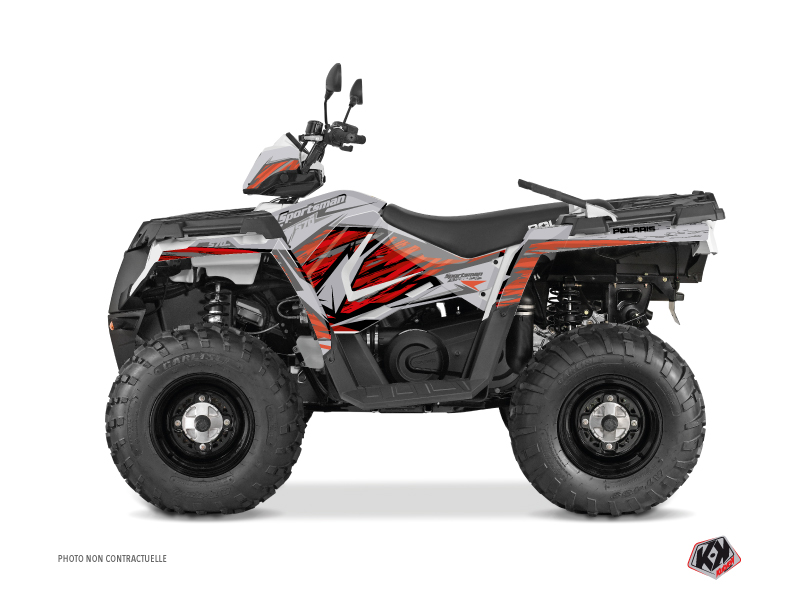 Kit Déco Quad Jungle Polaris 570 Sportsman Touring Gris Rouge (2018-2023)