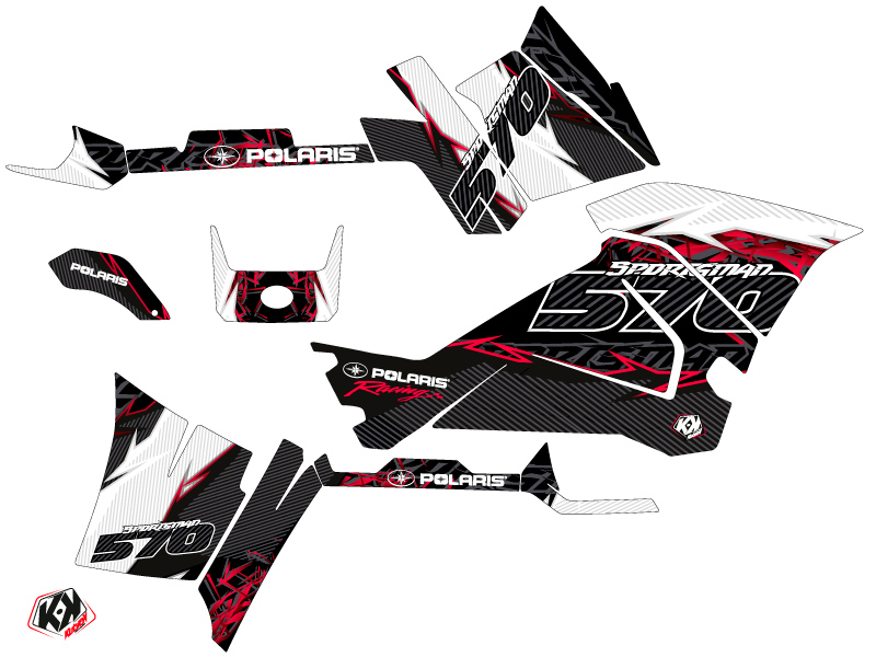 Kit Déco Quad Polaris 570 Sportsman Touring Rouge 2018-2023 - vue 2