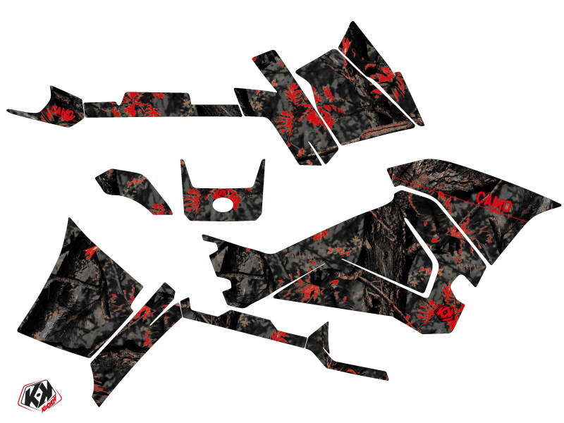 Kit déco quad Camo Polaris 570 Sportsman Touring noir rouge KUTVEK (2018-2023) - vue 2