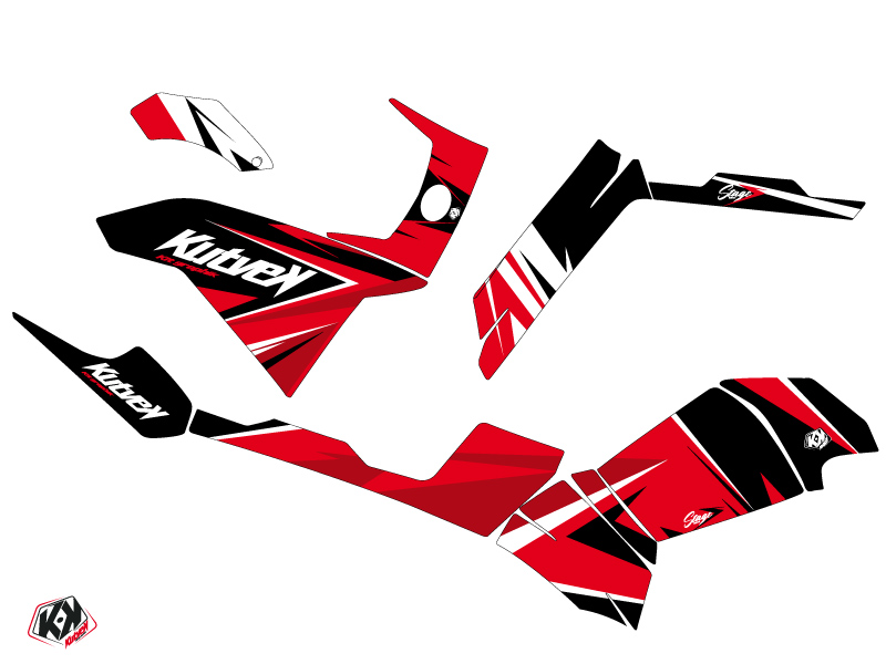 Kit décoration Quad Polaris Sportsman 500-800 Forest rouge 2011-2023 - vue 2