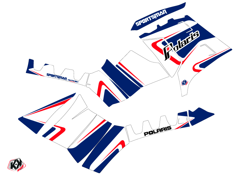 Kit Déco Quad Vintage Polaris 550 Sportsman Forest Bleu (2010-2012) KUTVEK - vue 2