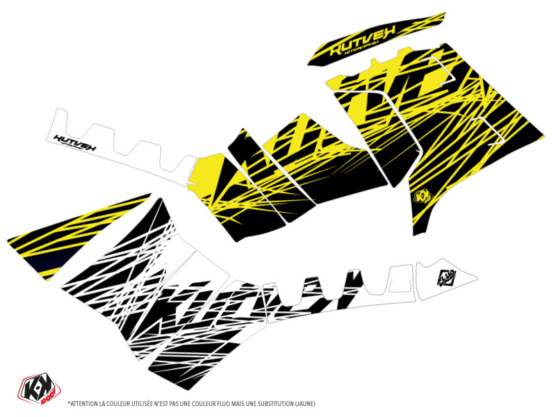 Kit Déco Quad Eraser Fluo Polaris 550 Sportsman Forest Jaune (2010-2012) - vue 2