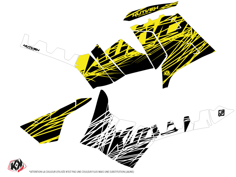 Kit Déco Quad Eraser Fluo Polaris 550-850-1000 Sportsman Touring Jaune (2010-2012) KUTVEK - vue 2