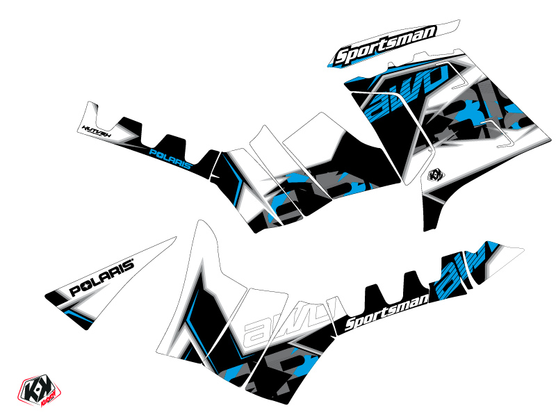 Kit Déco Quad KUTVEK Visor Polaris 850 Sportsman Forest Bleu (2009-2012) - vue 2