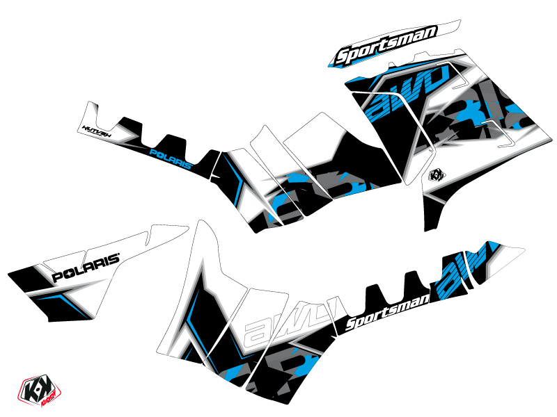Kit décoration quad Visor Polaris 1000 Sportsman Touring bleu 2010-2012 - vue 2