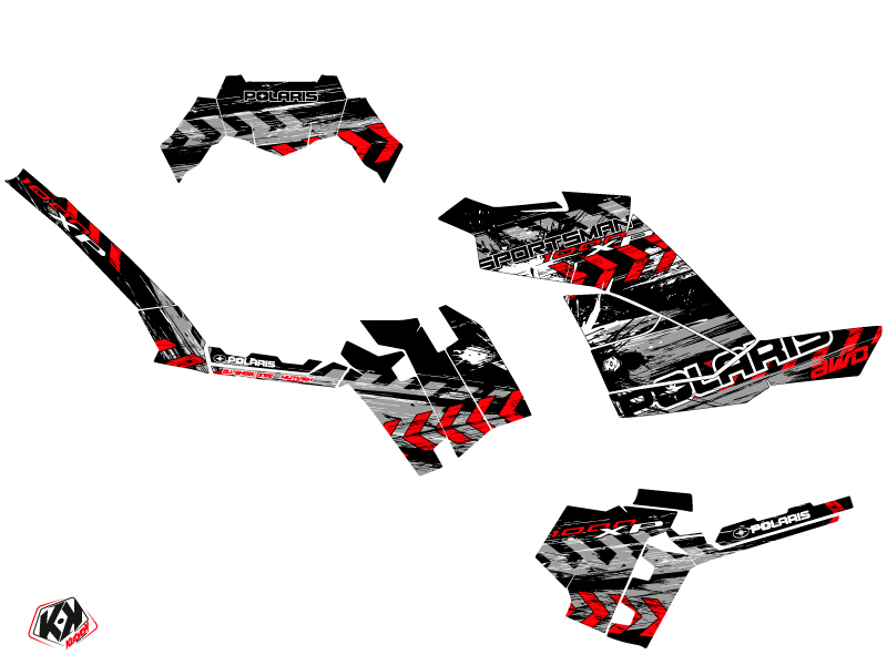 Kit Déco Quad Lifter Polaris 1000 Sportsman XP Forest Rouge (2017-2021) KUTVEK - vue 2