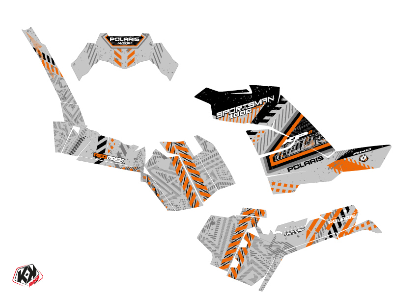 Kit Déco Quad Kutvek Redrock Polaris Sportsman 1000 XP S Gris Orange (2020-2023) - vue 2