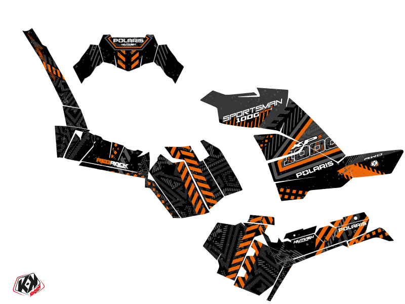 Kit Déco Quad Redrock Polaris 1000 Sportsman XP S Forest Noir Orange (2020-2023) - vue 2