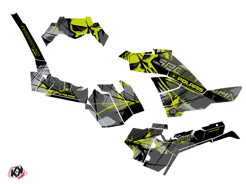 Kit Déco Quad Evil Polaris 1000 Sportsman XP S Forest Gris Vert (2020-2023) KUTVEK - vue 2