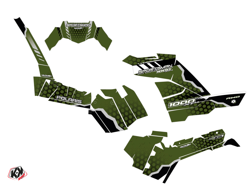 Kit Déco Quad Splinter Polaris 1000 Sportsman XP S Forest Vert (2020-2023) - vue 2