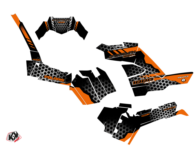 Kit Déco Quad Splinter Polaris Sportsman XP S 1000 Forest Noir Orange (2020-2023) - vue 2