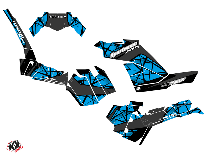 Kit Déco Quad Polaris Sportsman XP 1000 S Forest Bleu (2020-2023) KUTVEK - vue 2