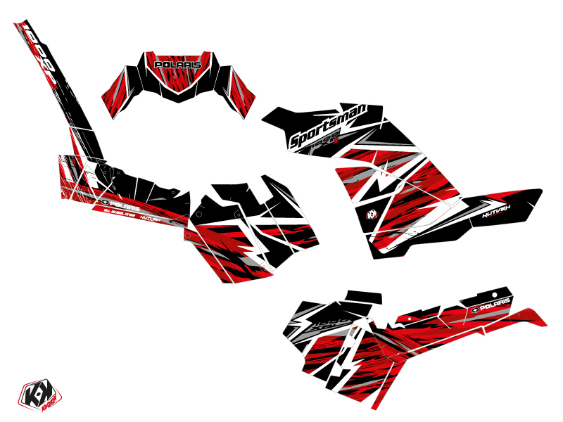 Kit Déco Quad Jungle Polaris Sportsman XP S 1000 Forest Noir Rouge (2020-2023) - vue 2
