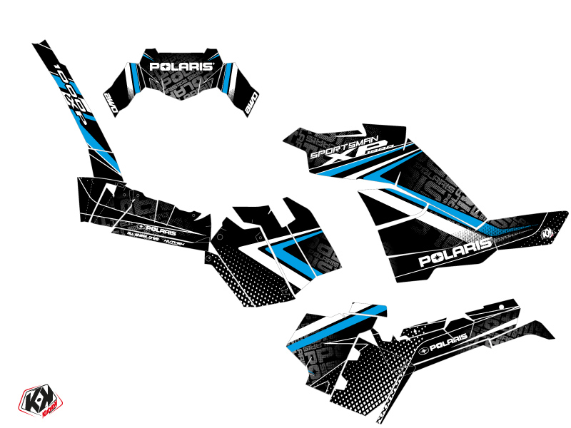Kit Déco Quad KUTVEK Rock Polaris 1000 Sportsman XP S Forest Noir Bleu (2020-2023) - vue 2