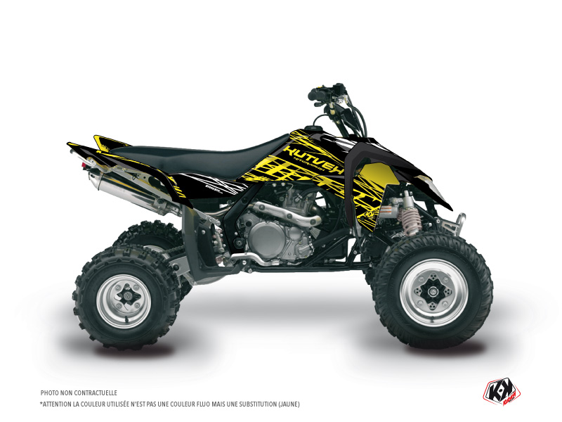 Kit Déco Quad Eraser Fluo Suzuki 450 LTR Jaune (2007-2014) KUTVEK