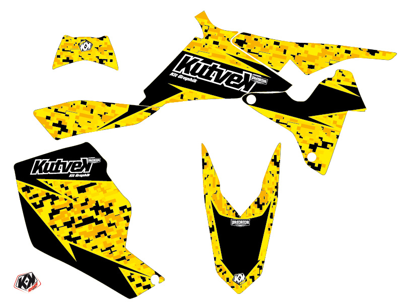 Kit déco quad Predator Suzuki LTR 450 noir jaune 2007-2014 KUTVEK - vue 2