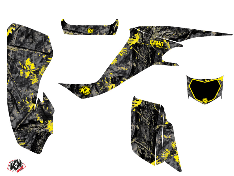 Kit Déco Quad Camo Suzuki LTZ 400 Noir Jaune 2003-2008 - vue 2