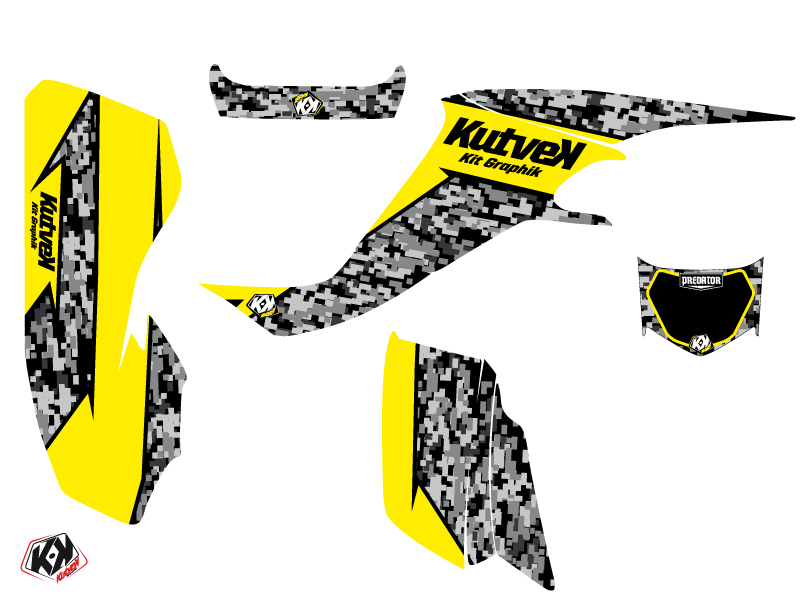 Kit Déco Quad Predator Suzuki LTZ 400 Jaune (2003-2008) KUTVEK - vue 2