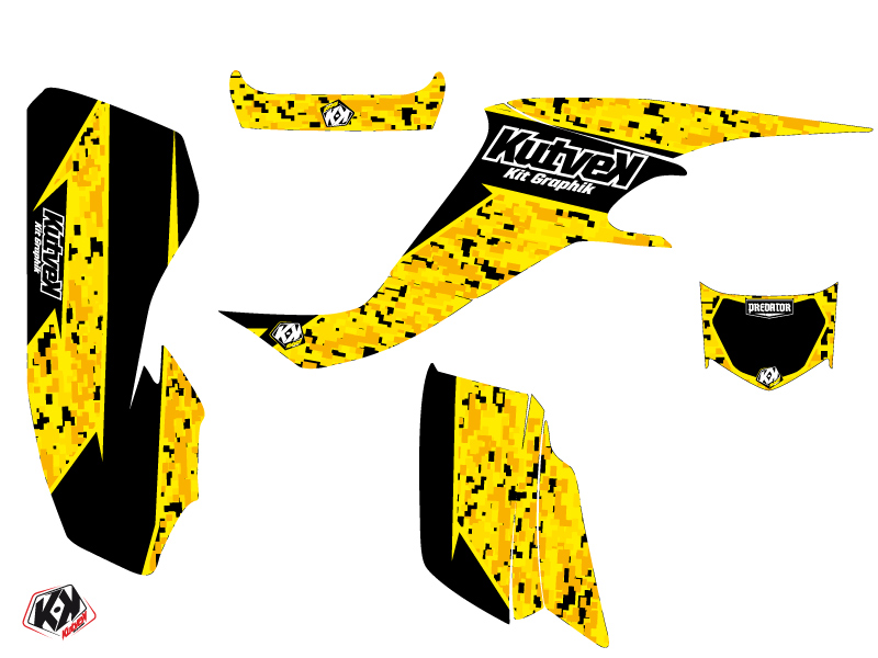 Kit Déco Quad Predator Suzuki LTZ 400 Noir Jaune 2003-2008 - vue 2