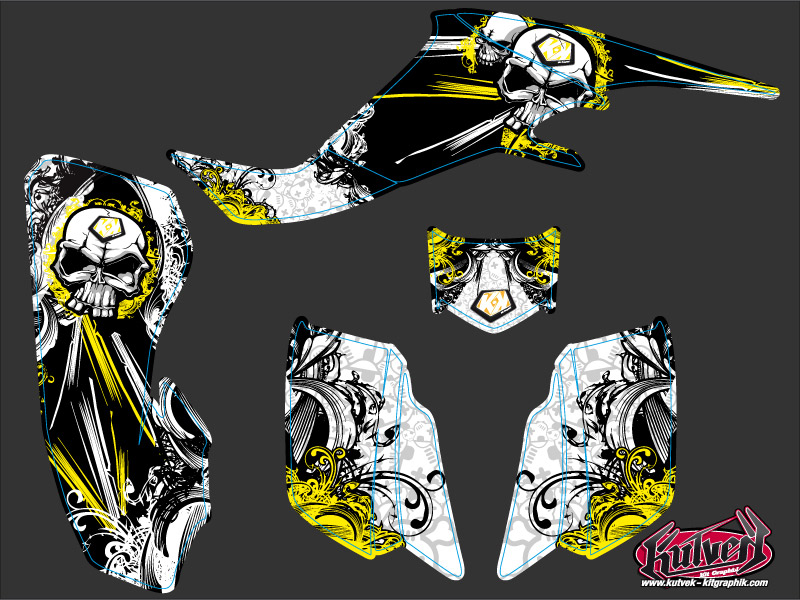 Kit Déco Quad Trash Suzuki 400 LTZ Noir Jaune (2003-2008) - vue 2