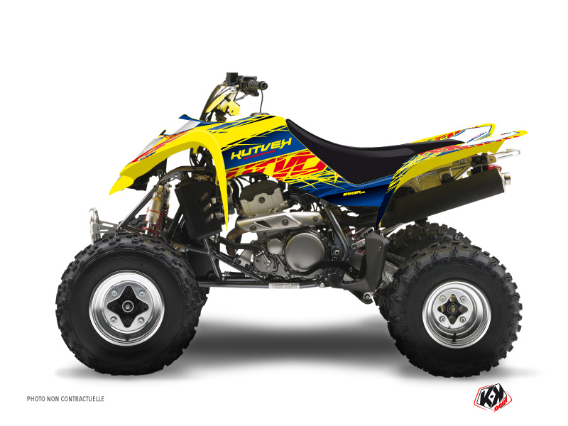 Kit Déco Quad Eraser KUTVEK Suzuki 400 LTZ Bleu Jaune (2003-2008)