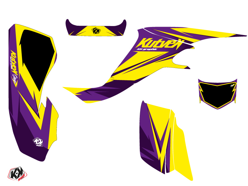 Kit décoration quad KUTVEK Suzuki LTZ 400 jaune violet 2003-2008 - vue 2