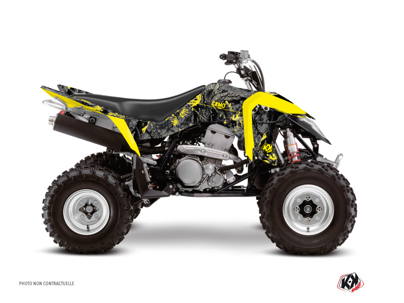 Kit Déco Quad Camo Suzuki 400 LTZ IE Noir Jaune (2009-2011)