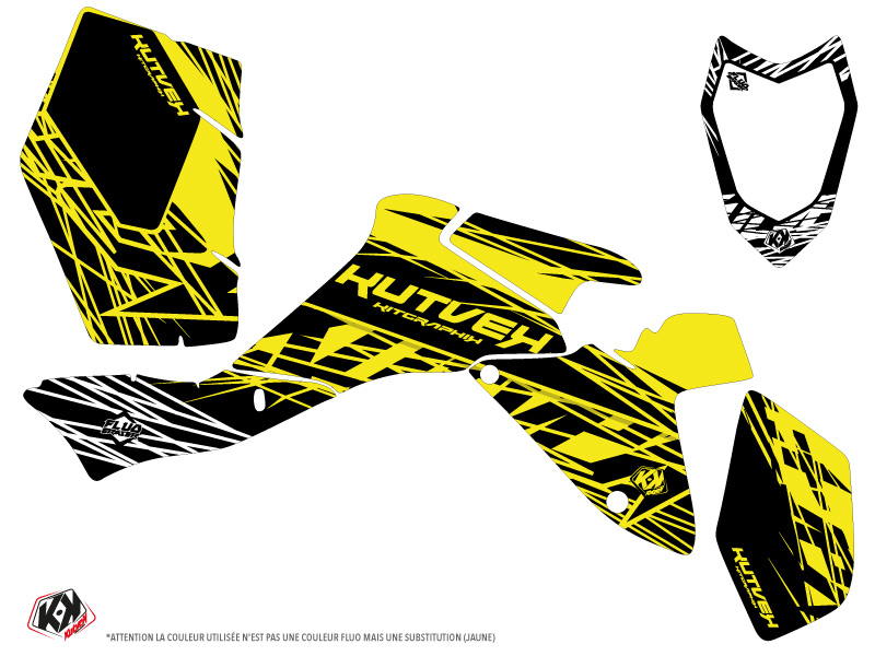 Kit Déco Quad Eraser Fluo Suzuki 400 LTZ IE Jaune (2009-2011) - vue 2