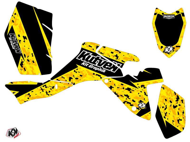Kit Déco Quad Predator Suzuki 400 LTZ IE Noir Jaune 2009-2011 - vue 2