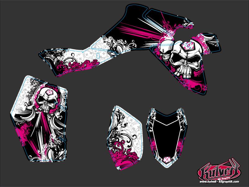 Kit Déco Quad Trash Suzuki 400 LTZ IE Noir Rose (2009-2011) - vue 2