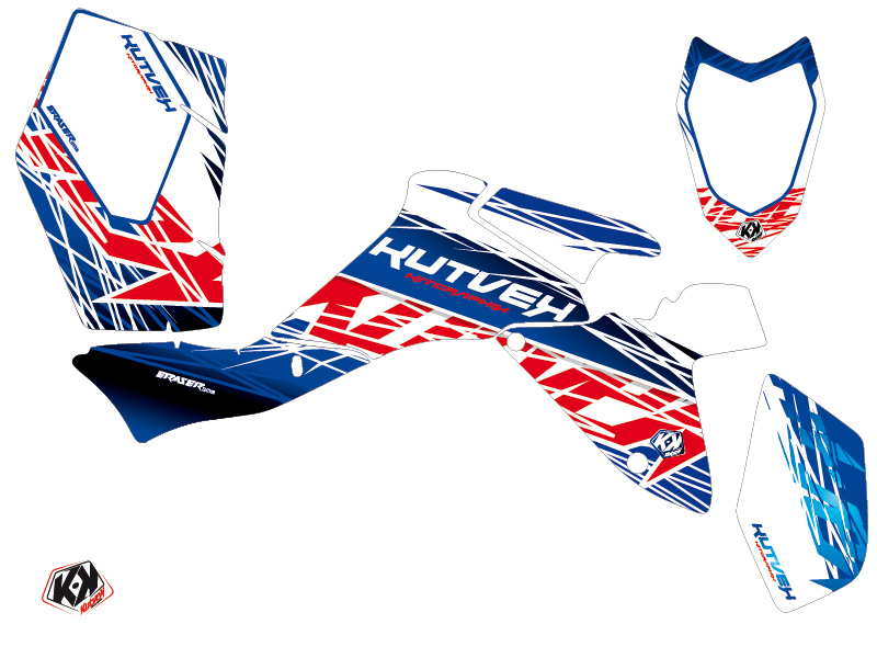 Kit Déco Quad Eraser Suzuki LTZ 400 IE Bleu Rouge KUTVEK - vue 2