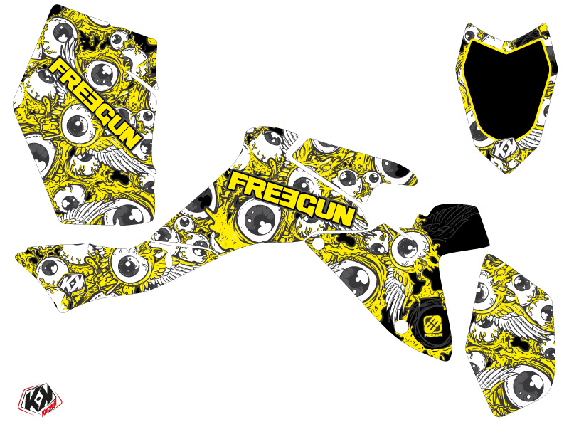 Kit Déco Quad Freegun Eyed Suzuki 400 LTZ IE Jaune (2009-2011) - vue 2