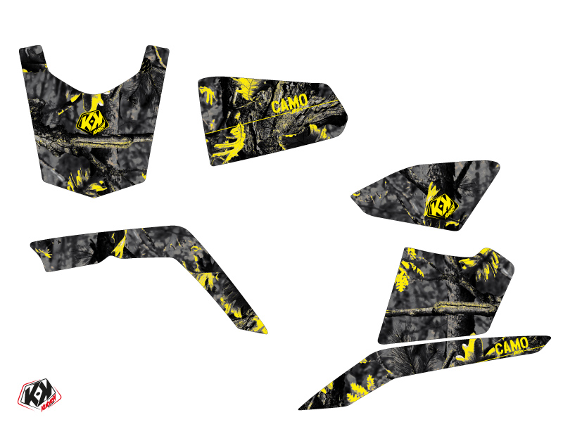 Kit décoration Quad Camouflage Suzuki King Quad 400 Noir Jaune 2008-2017 - vue 2