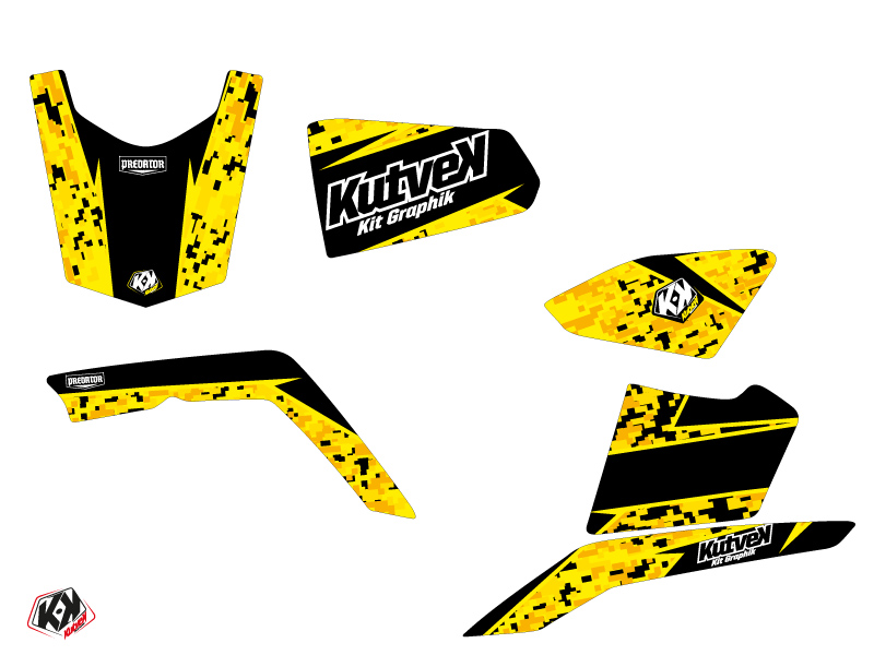 Kit Déco Quad Predator Suzuki King Quad 400 Noir Jaune (2008-2017) KUTVEK - vue 2