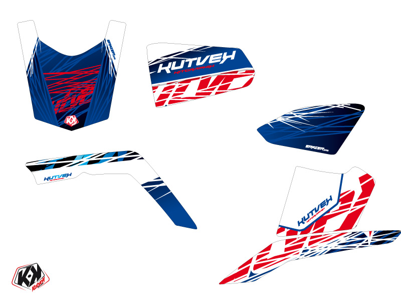 Kit Déco Quad Eraser Suzuki King Quad 400 Bleu Rouge KUTVEK (2008-2017) - vue 2