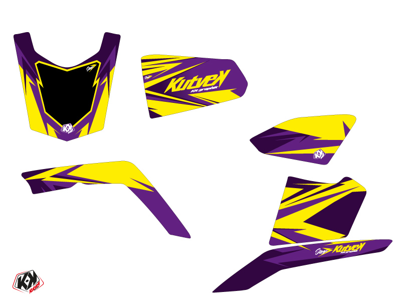 Kit Déco Quad KUTVEK Stage Suzuki King Quad 400 Jaune Violet (2008-2017) - vue 2