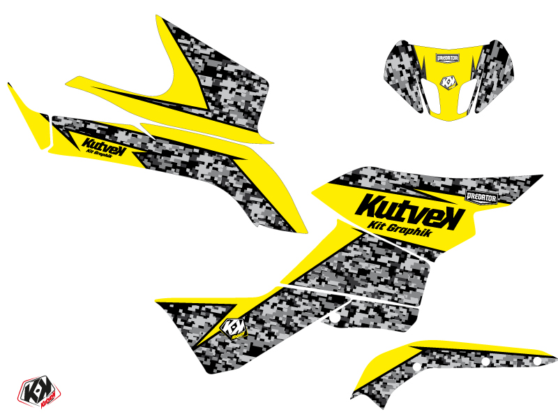 Kit décoration Quad Predator Suzuki King Quad 500 jaune KUTVEK (2019-2023) - vue 2