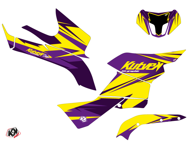Kit Décoration Quad Stage Suzuki King Quad 500 Jaune Violet (2019-2023) KUTVEK - vue 2