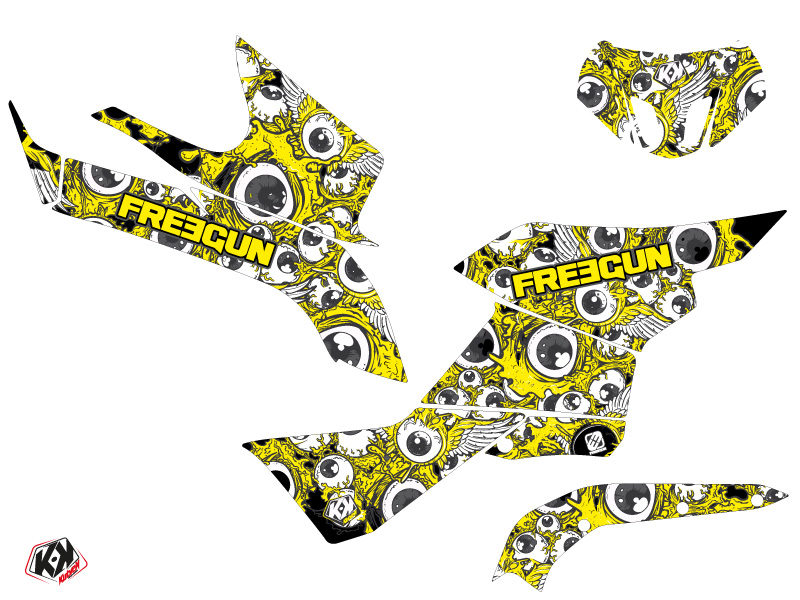 Kit Déco Quad Freegun Eyed Suzuki King Quad 500 Jaune (2019-2023) - vue 2