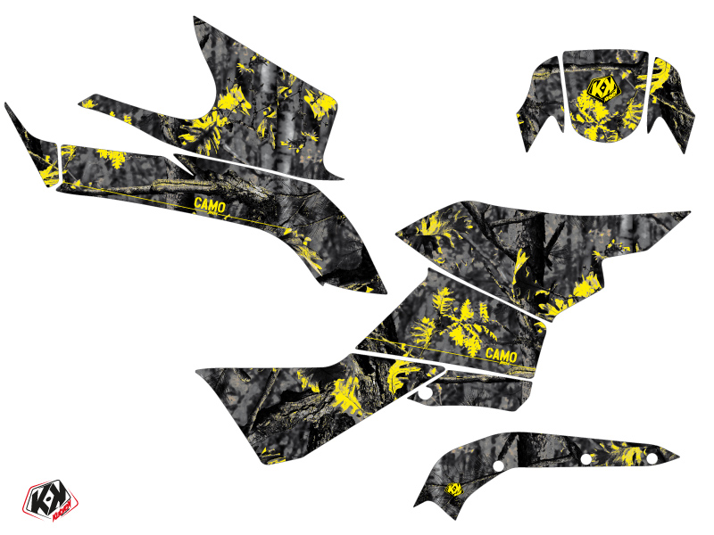 Kit Déco Quad Camo Suzuki King Quad 750 Noir Jaune 2007-2018 KUTVEK - vue 2