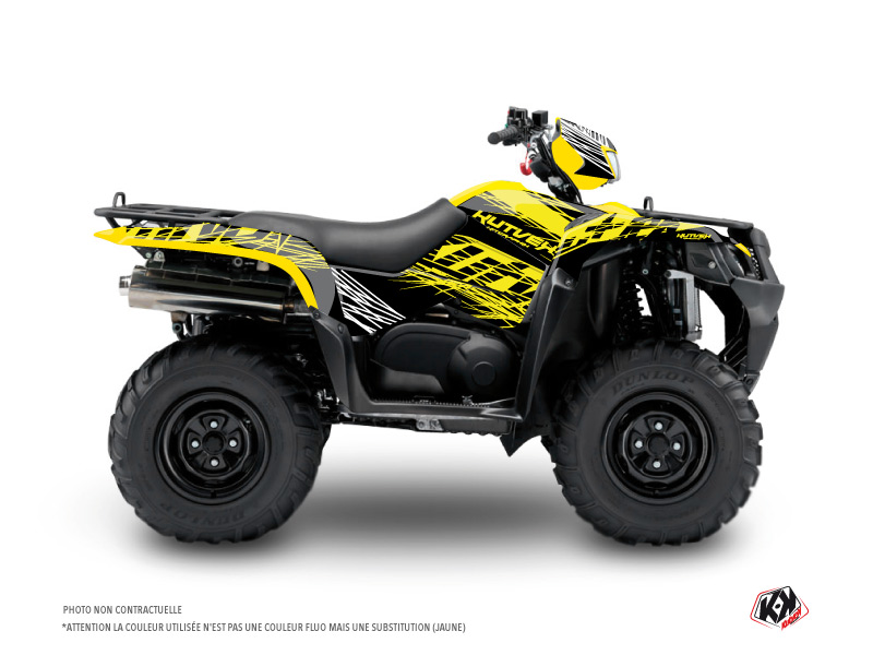 Kit Déco Quad Eraser Fluo Suzuki King Quad 750 Jaune (2007-2018) KUTVEK