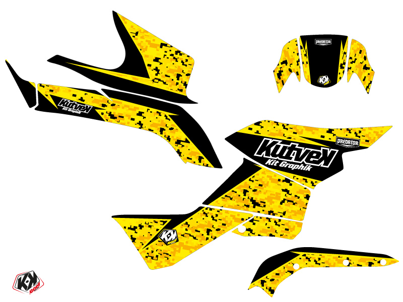 Kit Déco Quad Predator Suzuki King Quad 750 Noir Jaune (2007-2018) KUTVEK - vue 2