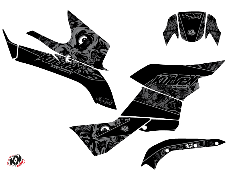 Kit Déco Quad Zombies Dark Suzuki King Quad 750 Noir (2007-2018) - vue 2