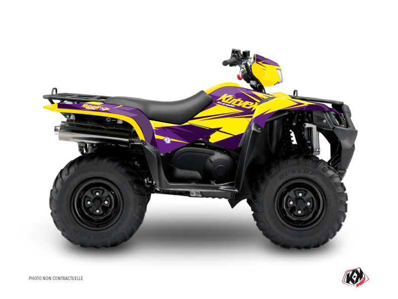 Kit Déco Quad Stage Suzuki King Quad 750 Jaune Violet 2019-2023 KUTVEK