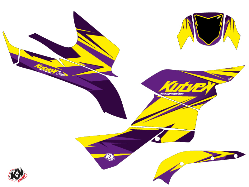 Kit Déco Quad Stage Suzuki King Quad 750 Jaune Violet 2019-2023 KUTVEK - vue 2